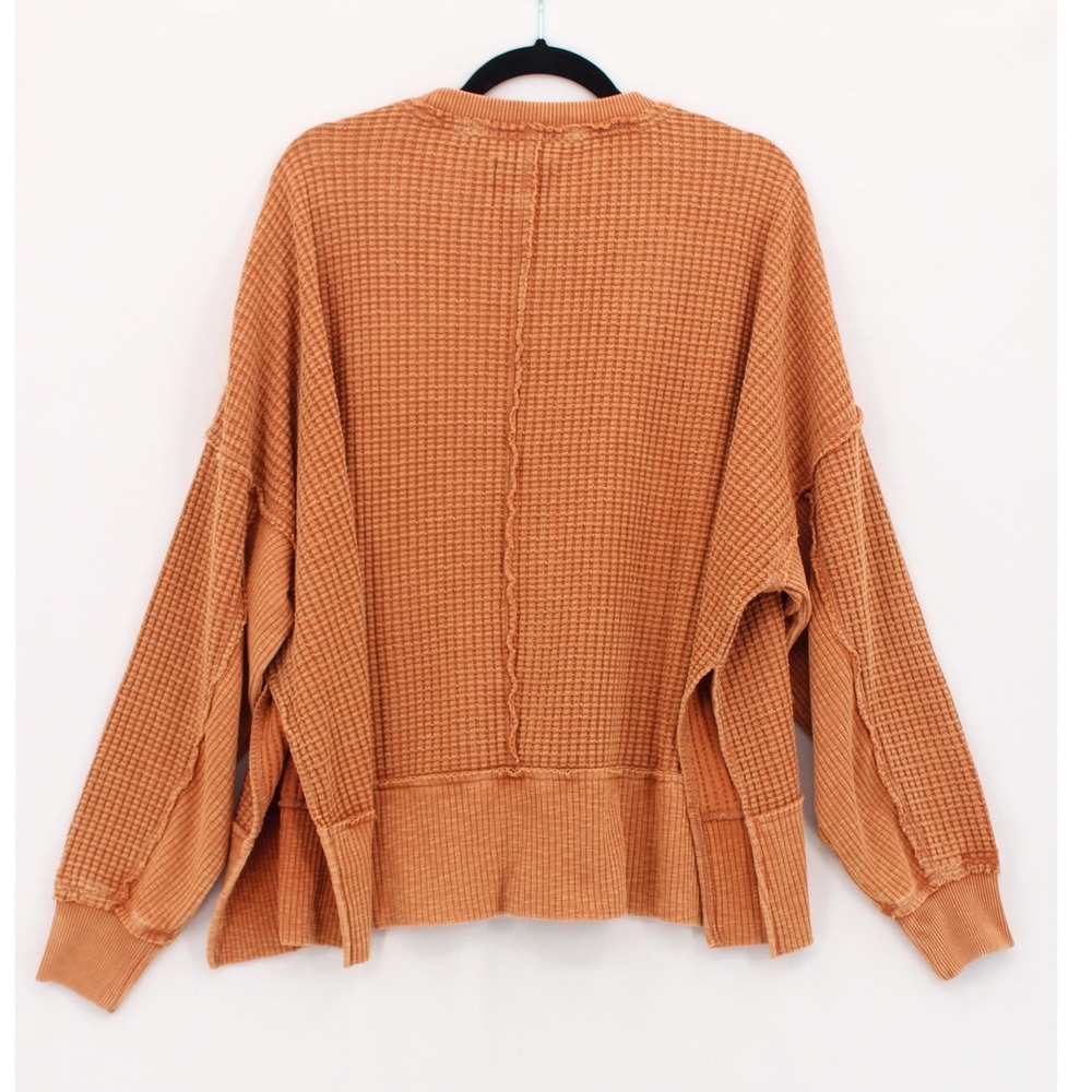 American Eagle Thermal Top This Feels Seriously Lived-In XS Terracotta NEW NWT - Picture 5 of 13